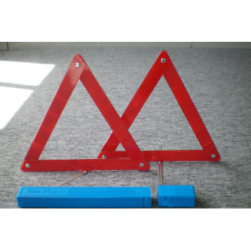 triângulo de aviso mais barato em caixa de plástico azul